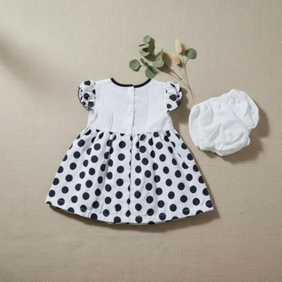 New Baby Girl Dress Set with matching headband underwear size 6 to 9 months - Picture 3 of 3